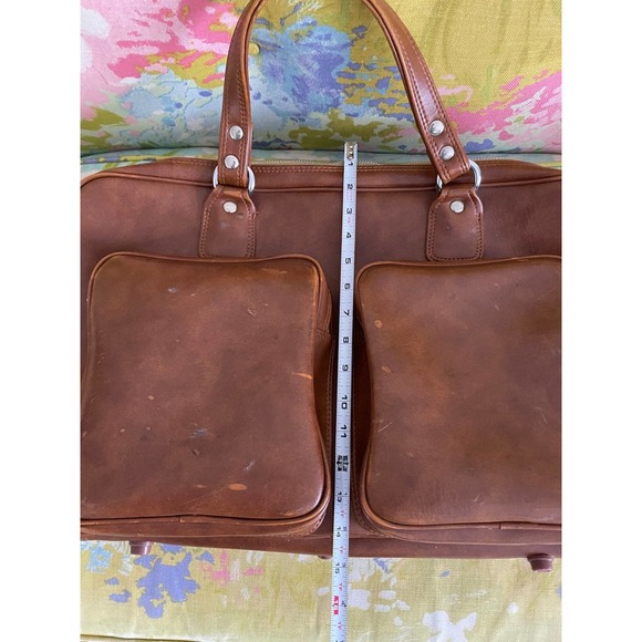 Vintage leather made in Korea for United States brown leather overnight briefcas - Picture 6 of 12